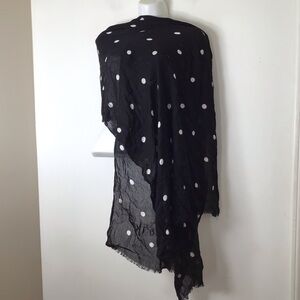 Kate spade NY  women scarf Black Sheer Polka Dot Scarf Wrap